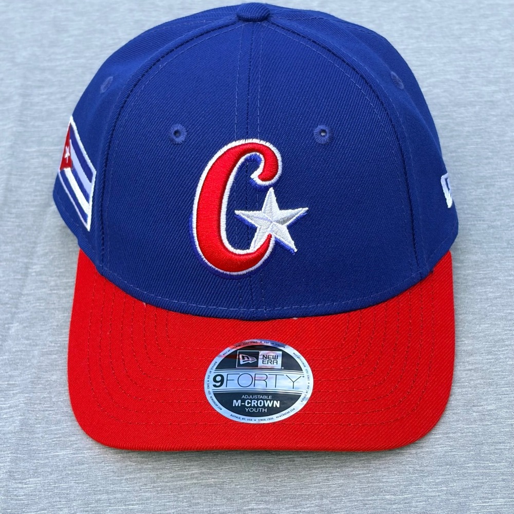 New Era 9FORTY Youth Cuba World Baseball Classic WBC Hat Blue Red Adjustable Cap